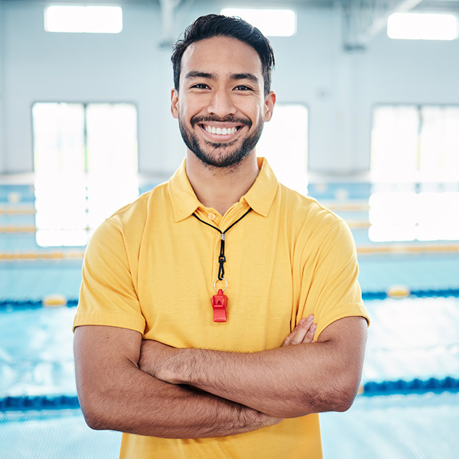 smiling swimmer